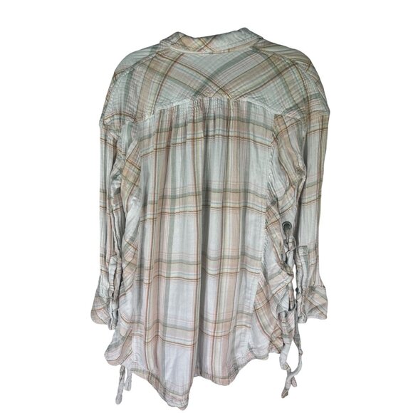 Free People Nordic Day Plaid Tie-Hem Shirt - Picture 3 of 10